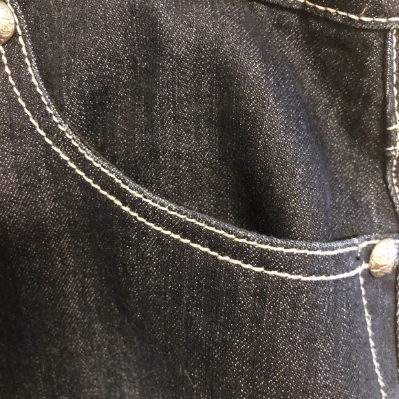 Embellished Levi Knee Length Skirt - Picture 13 of 13